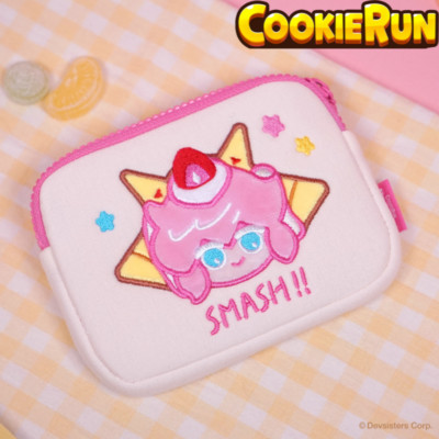 [CookieRun] Strawberry Crepe Cookie Plush Keyring | Official MD Goods