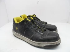 Terra Men's Austin Leather Steel Toe Atheltic Safety Work Shoe Black/Yellow 9M