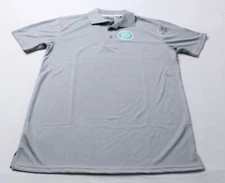 Galaxy by Harvic Men's S/S Moisture Wicking Polo Shirt AW5 Gray Medium NWT