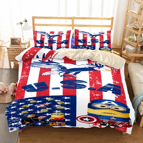 Minions Cartoon Donna Duvet Cover Bedding Set Pillowcases Single Double Queen - Bild 22 von 32