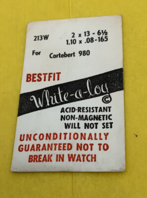 Bestfit For Cortebert 980. Part # 223W. New Old Part.