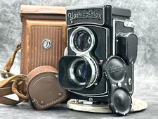 [Meter Works! Near MINT] YASHICA Yashicaflex Model S TLR W/Case, Cap from JAPAN