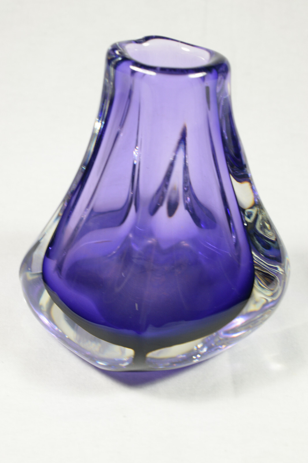 Paul Harrie art glass vase purple 6.5 inch signed with label eBay