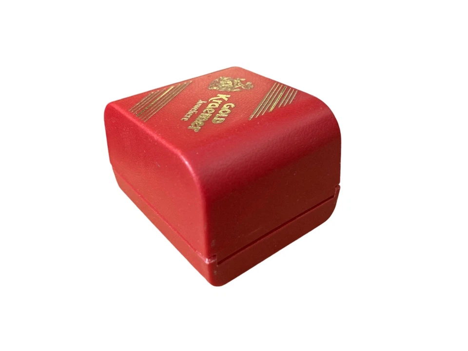 Ringschachtel von GOLD Kraemer Juweliere Vintage Rot Kunststoff Ringschatulle - Bild 4 von 4