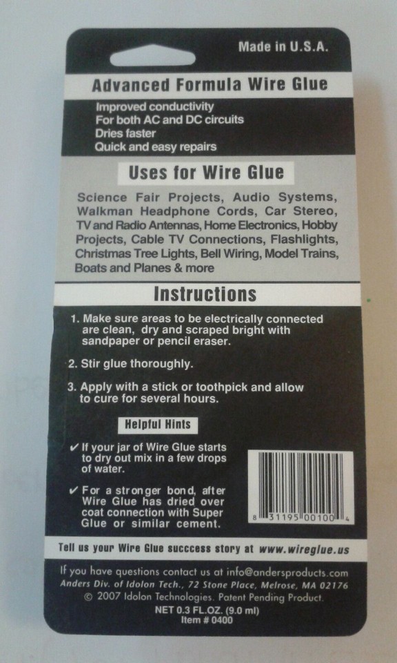 3x Highly Conductive Wire Glue / Paint for AC/DC NO Soldering Iron eBay