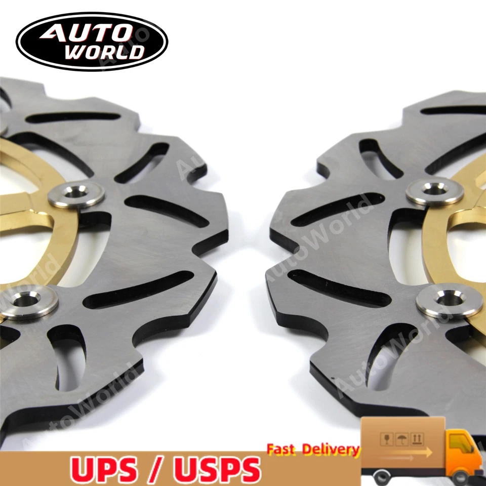 For Suzuki TL 1000 R 1998 1999 2000 2001 2002 2003 Front Brake Rotors Disc Gold - Image 4 of 4