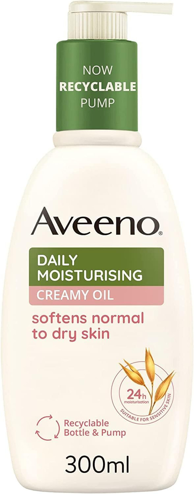 Aveeno Daily Moisturising Creamy Oil (1 X 300Ml), Moisturiser with Nourishing Oa