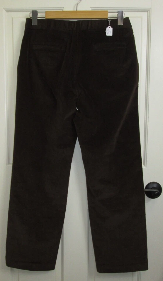 Briggs New York Brown Corduroy Pants Womens Size 8P 29x28.5 Stretch 31-32926 - Image 3 of 4