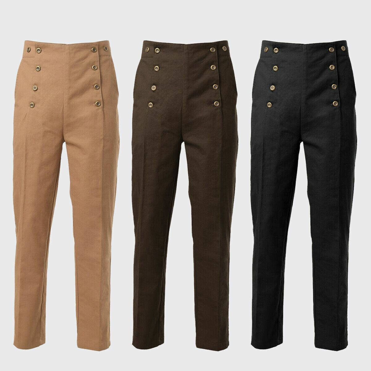 Victorian Men High Waist Regency Fall Front Trousers Victorian Men High Waist Regency Fall Front Trousers