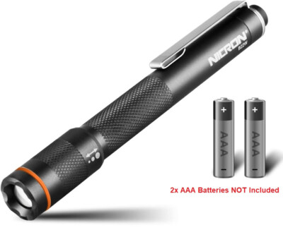 Nicron B22 Pen Style Flashlight 120Lumens IP65 raining resistant 2xAAA Batteries