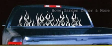 CHROME SILVER FLAME Auto Car Truck SUV REAR Back Window Tint Dark Film 20"x64"