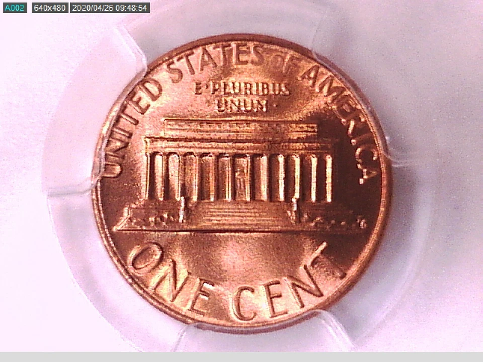 1985 D Lincoln Memorial Cent PCGS MS 67 RD 33396399 - Image 2 of 3