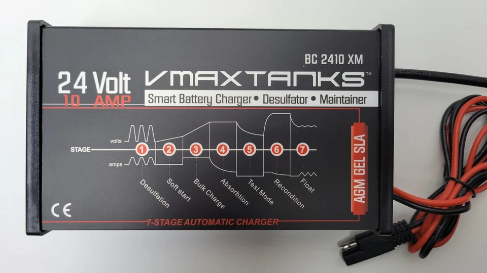 BC2410AL 24V 10A 7 Etapas AGM GEL SLA BANCO DE BATERÍA SOLAR INTELIGENTE Cargador Mantenedor Foto 2 de 4
