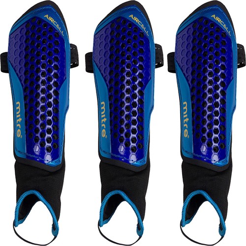 Mitre Aircell Carbon Ankle Shin Guards Protector Shin Pads Mens, Adults