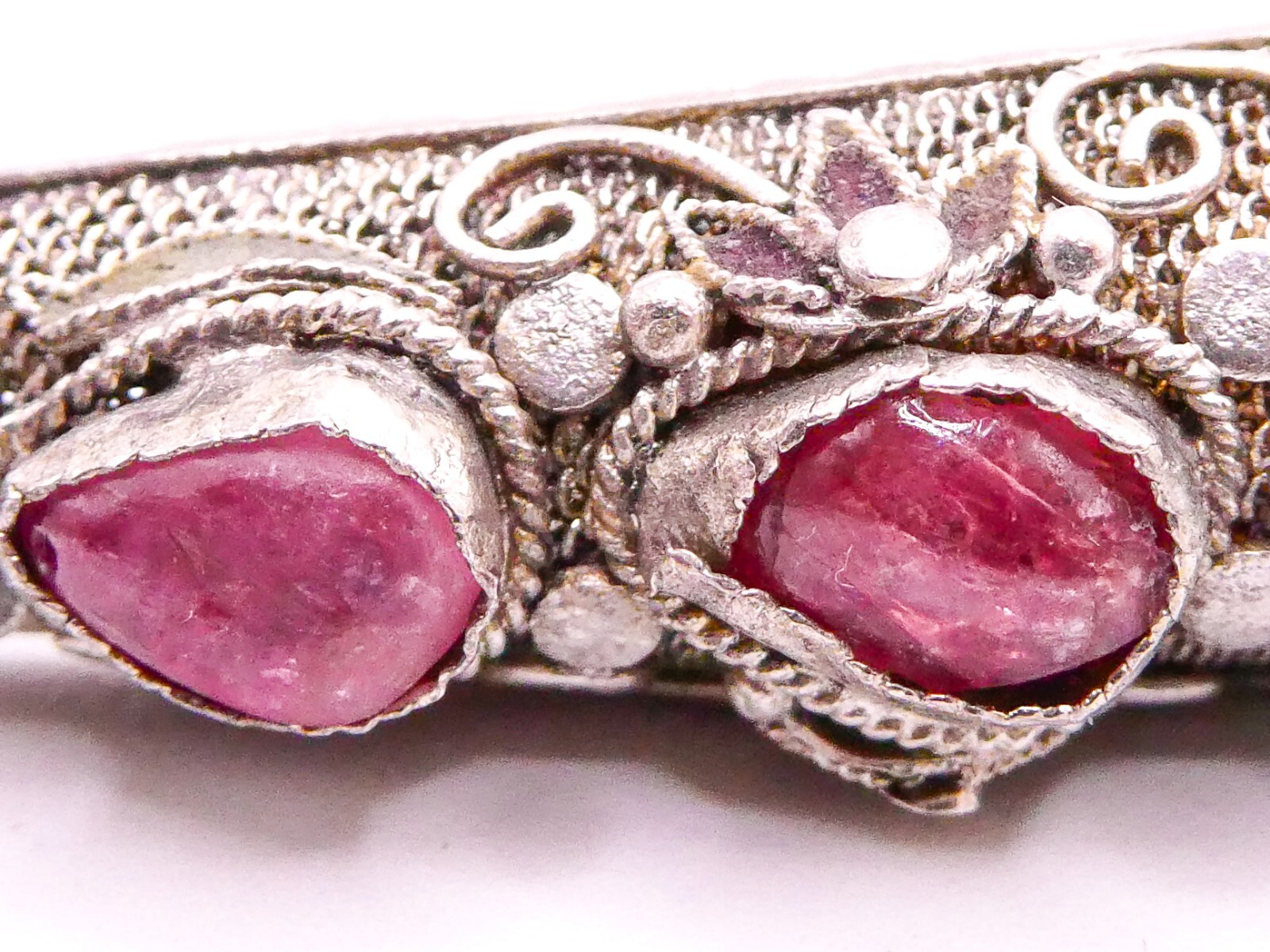 Genuine Chinese Sterling Silver Filigree Nail Guard Broach Antique Not Import eBay