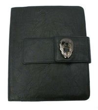 Thomas Wylde New! $738 Thomas Wylde Black Leather Sugar Skull Tablet Case