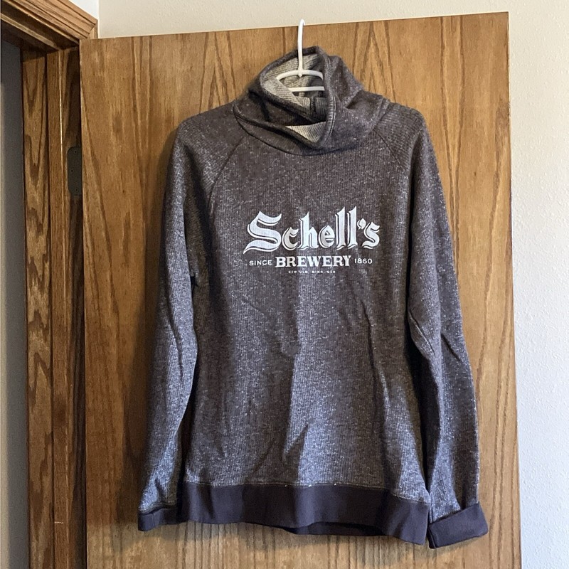Schell’s Brewery Hooded Sweatshirt Heather Brown Size Large
