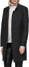 All Saints Lyla Wool Coat In Charcoal Grey Size Uk 10/us 6 Bnwt £298