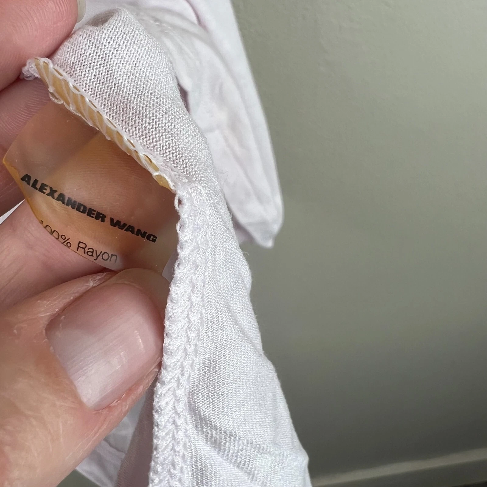 T shirt donna T By Alexander Wang classica con tasca taglia XS lilla manica corta morbida