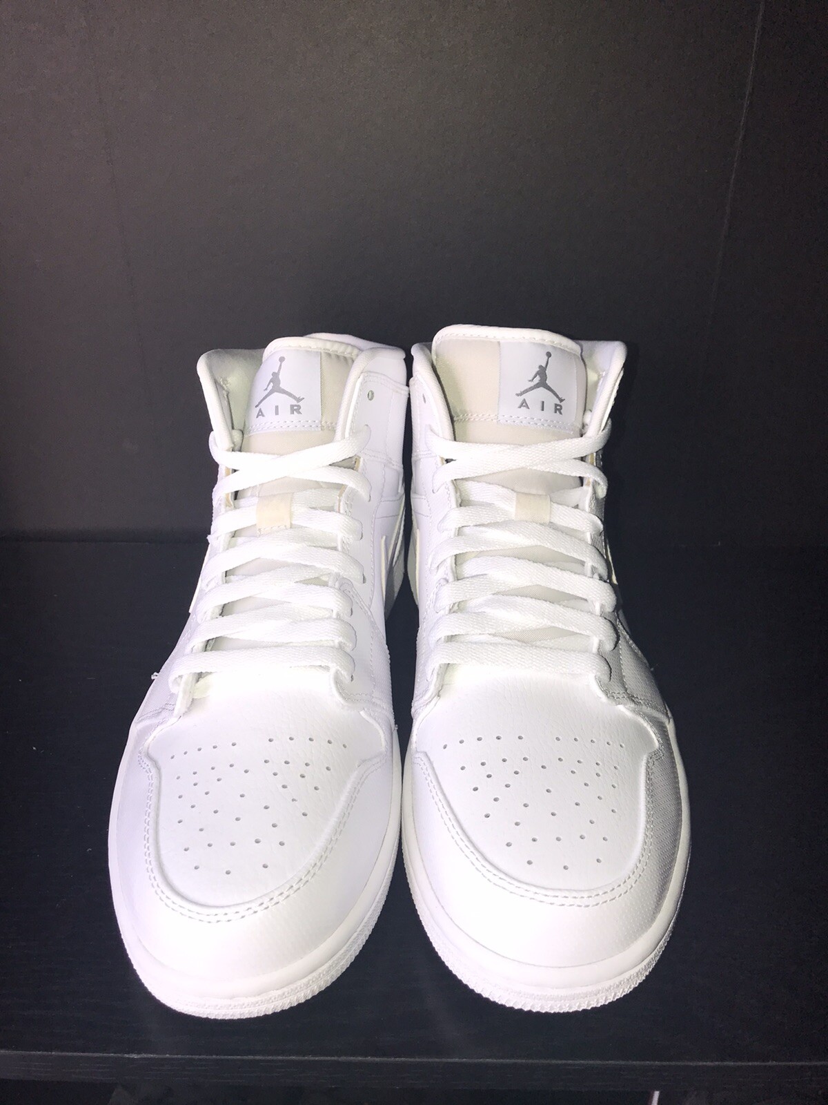 gray and white air jordans