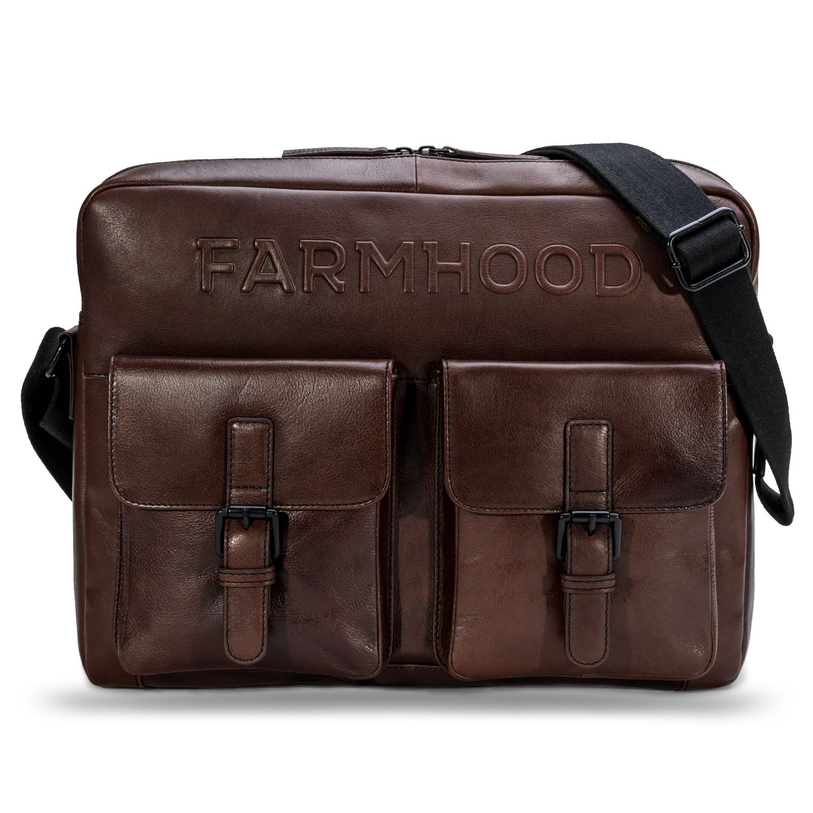 Farmhood business bag Memphis Messenger RV 1F Dark Brown