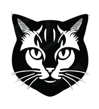 Cat Face SVG Vector Clipart Design Silhouette For Vinyl Decal Sticker