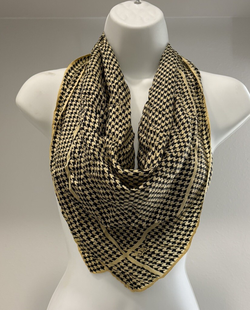 Echo Scarf Yellow Black Checker Pattern  Japan Ge… - image 4