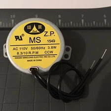 Synchronous Motor MS type UL 110V  CCW 8-10 rpm Ningbo Mingjong Electric