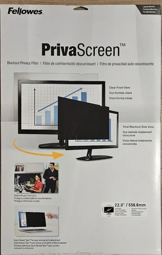 Open Box - Fellowes Monitor Privacy Filter 22 inch widescreen CRC48015