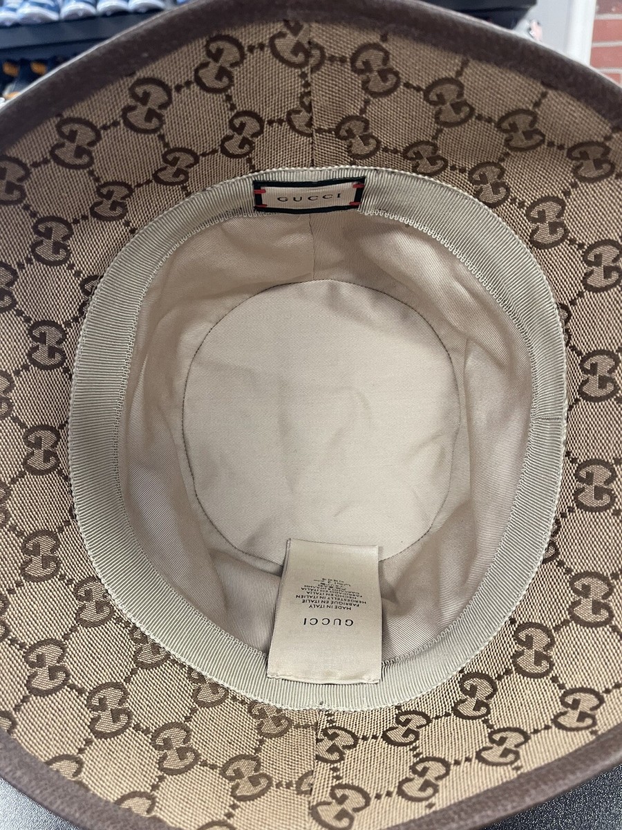 GUCCI GG Marmont Supreme Monogram Bucket Hat Large 59 Cm