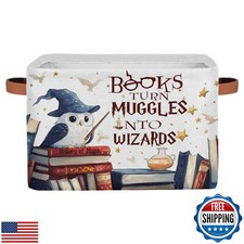 Magic Nursery Decor Baby Basket Large Blue Hat Wand Basket Owl Kid Gift Colla