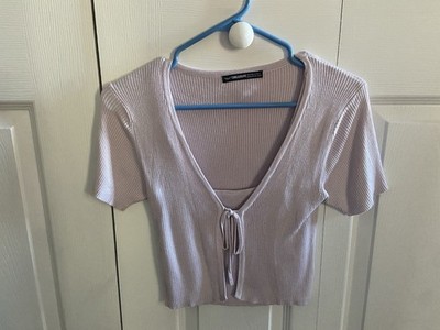 ASOS Threadbare petite Keegan knitted cami top and cardigan set lavender blue 2