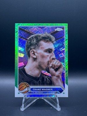 2023-24 Topps Chrome Franz Wagner Green Logo Refractor #79 Orlando Magic