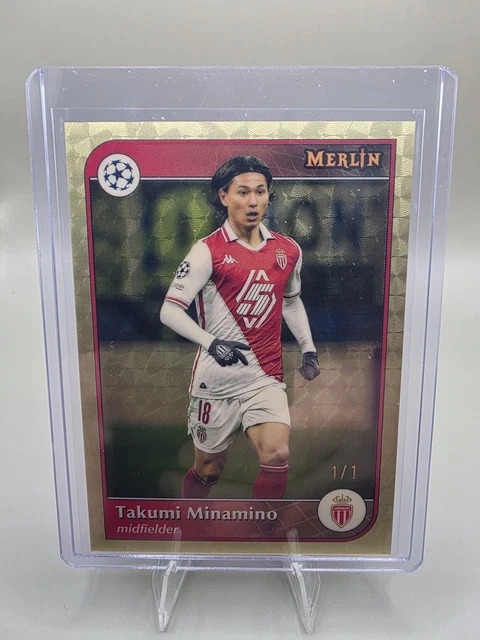 Topps Merlin UEFA Takumi Minamino 1/1 Superfractor Gold SSP AS Monaco