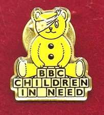 BBC Children In Need Pudsey Bear Enamel Pin Badge Charity Collectable Vintage