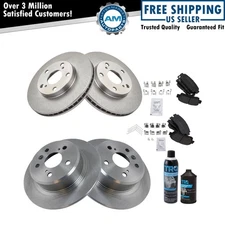 Front & Rear Semi-Metallic Brake Pad & Rotor Kit w/Fluids for Toyota Avalon