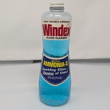 Vtg Windex Original 1968 Glass Bottle Paper Label Retro Prop Cleaning Supplies