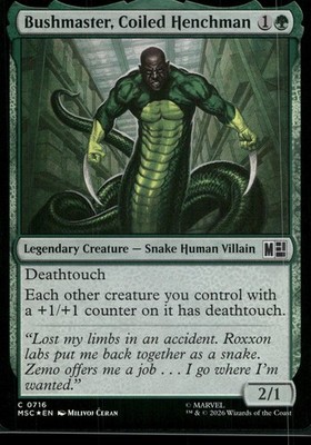 Bushmaster, Coiled Henchman 716 Commander: Marvel Magic: The Gathering Foil NM