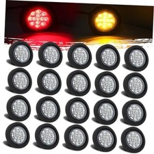 2.5" Inch Round LED Clearance Side Marker Lights 13 LED w/Clear Reflector