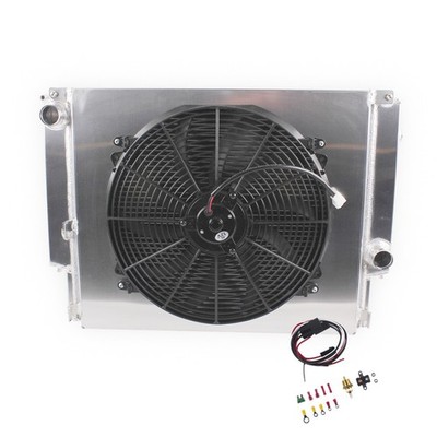 2-Row Aluminum Radiator Fan Shroud Relay For 92-1999 BMW E36 320i 323i 325i 328i