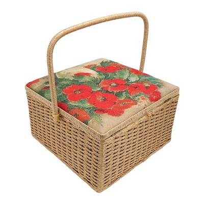 Sewing Basket Large Capacity Lightweight Portable Sewing Storage Box With Re SET