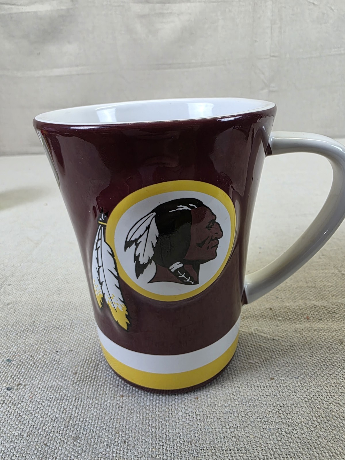 Washington Redskin Mug - Red, gold, and white