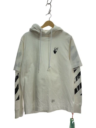 Felpa con cappuccio OFF WHITE S cotone bianco OMBB087F21FLE005 usata