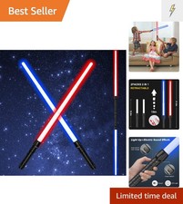 Light Saber, Light Sabers for Kids with FX Sound, 2 in 1 Expandable Light Swo...