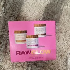 Raw Sugar Raw Glow Daily Micro Scrub Salt Polish Gift Set 3.5 oz Tea Rose