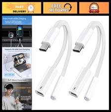 USB-C to 3.5mm Audio Adapter, 2-in-1 Headphone Jack  PD Fast Charging Dongle