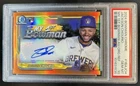 2024 Bowman Chrome Jackson Chourio My 1st Auto RC Orange Refractor #/25 PSA 10