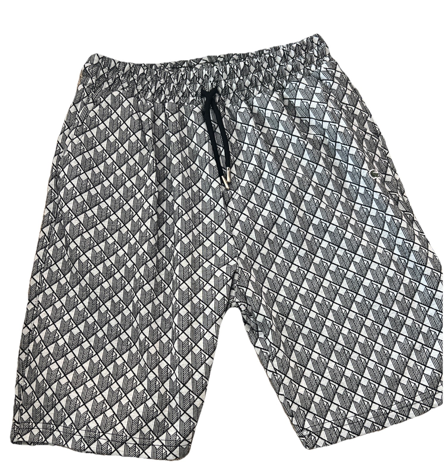 NWOT Lacoste Men’s Matching Set Shirt XL  Shorts XL 32 - 40 Black White Tennis thumbnail 6