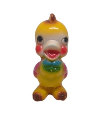 Vintage Chalkware Carnival Prize Chick Figurine  Chicken Yellow 1959 6'' Tall