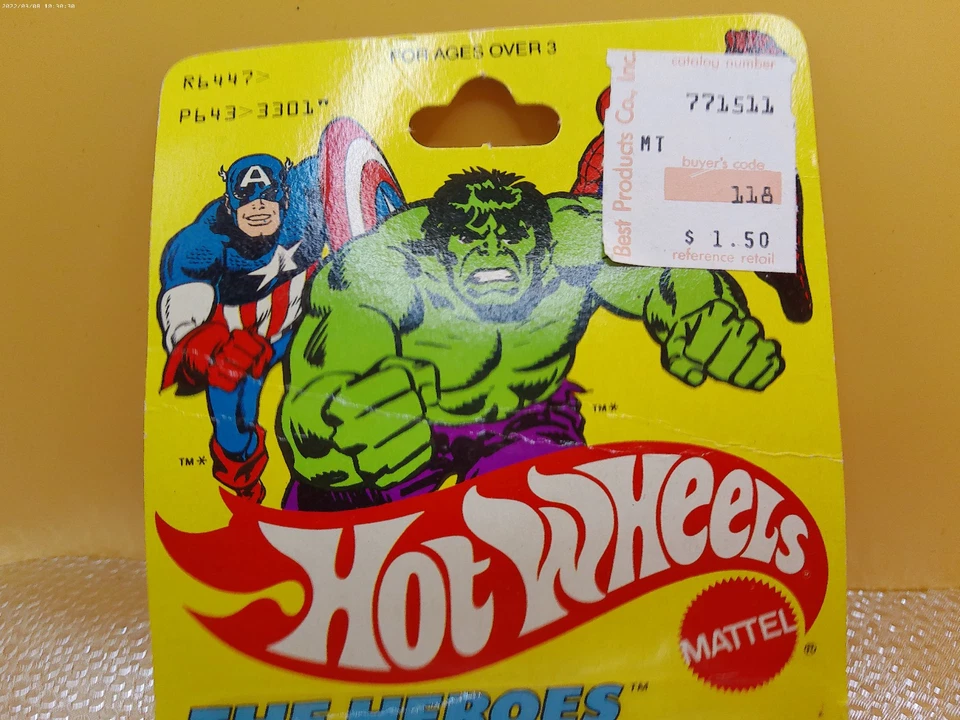 Hot Wheels Marvel Comics Iron Man The Heroes 3301 1980 emitido Nuevo de Lote Antiguo en tarjeta Foto 2 de 4